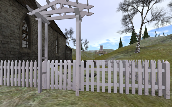 Garden Fence in-world with gate